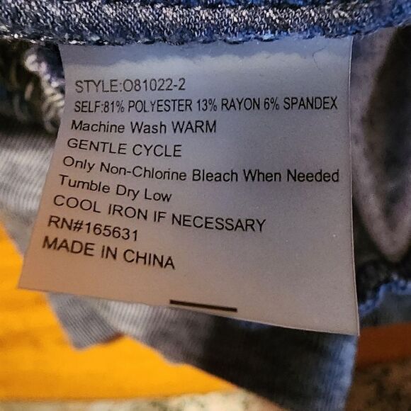 NWT Johnny Was Calme Cozy Pull On Short Blue Size XS - Picture 3 of 5